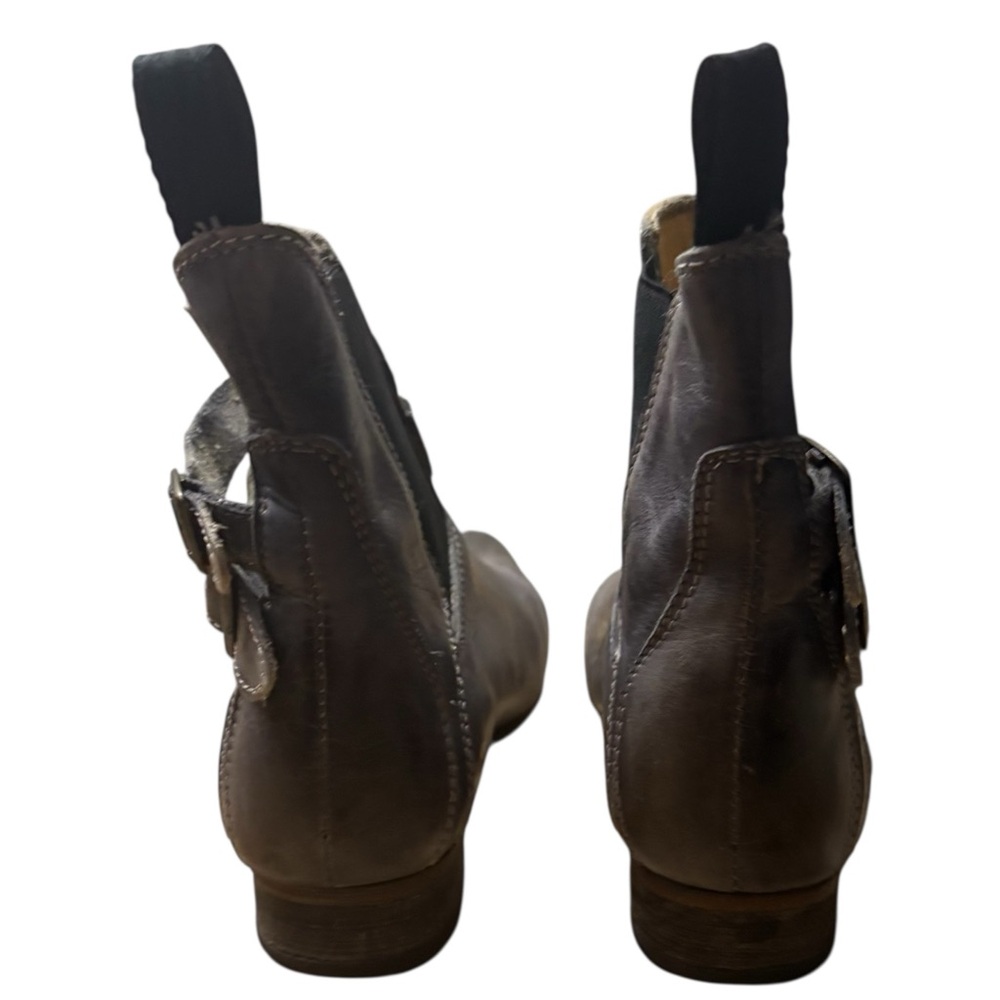 BED STU Ravine Distressed Leather Ankle Boots in Gray Size 7.5 - QUIET LUXURY!!! - Picture 10 of 13